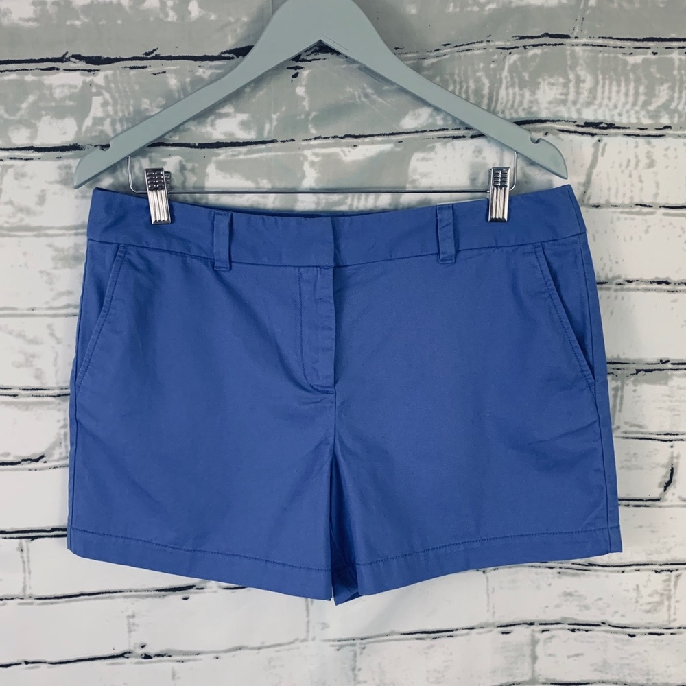 LOFT Straight Through Shorts in Periwinkle